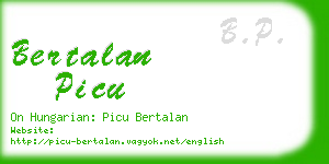 bertalan picu business card